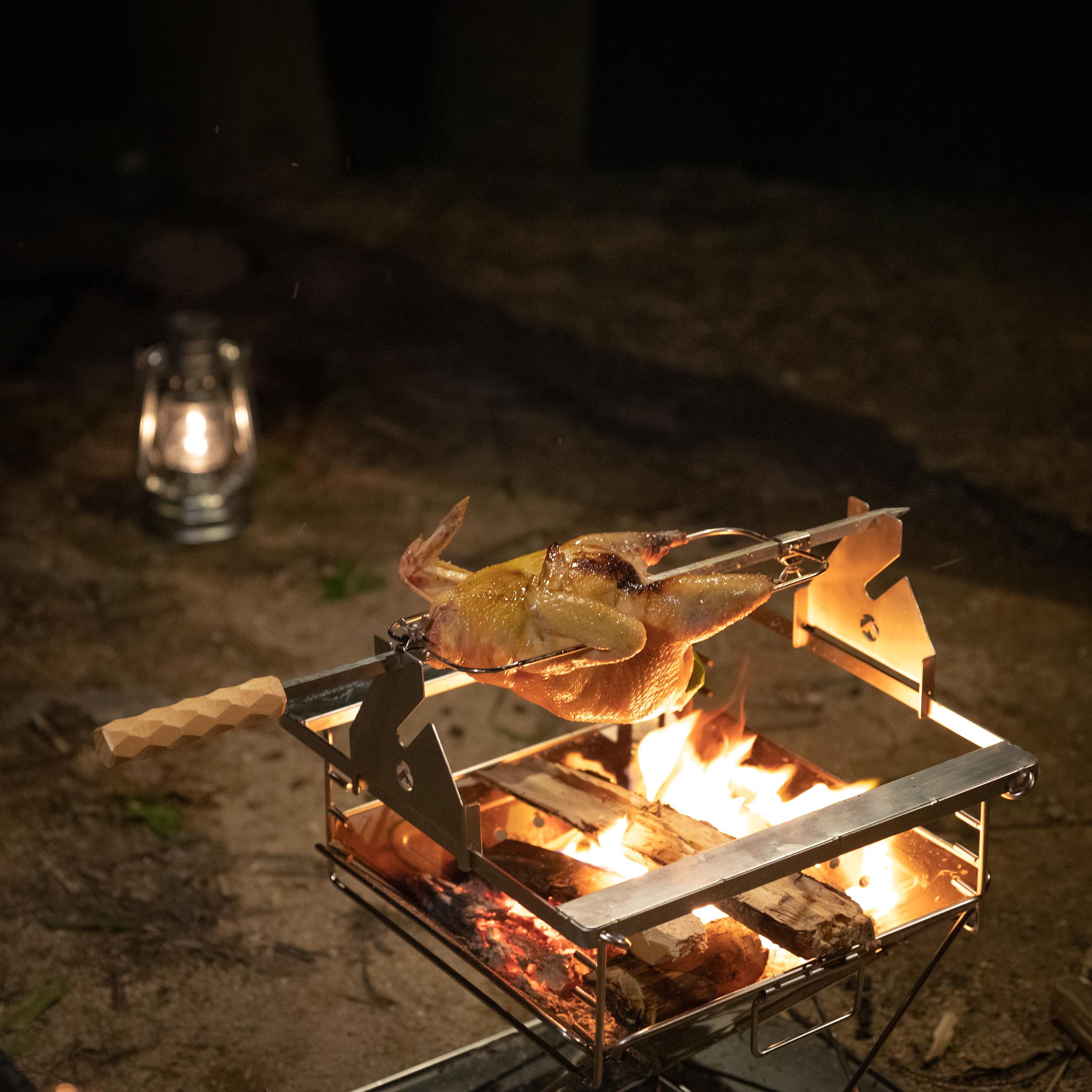 焚き火ロティサリーキット 高さ2段階調節 MK-60