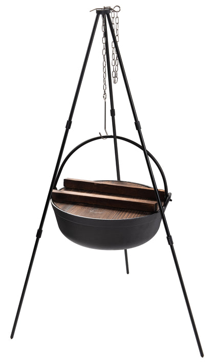 焚き火三脚スタンド アルミ製ブラック MS-080-BK