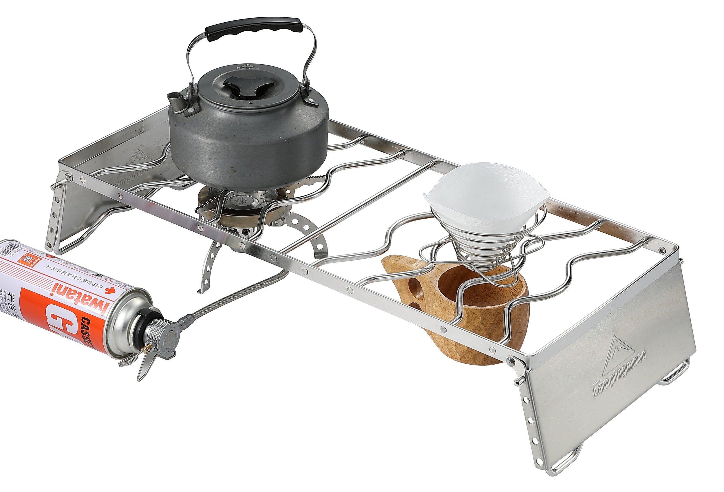 Campingmoon クッカースタンド MS-1019 – 2バーナー対応ロング仕様