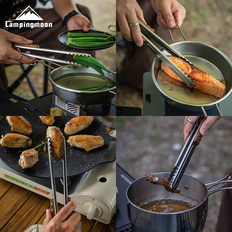 Campingmoon BBQトング MS-40 – ローズウッドグリップ仕様 – camping moon