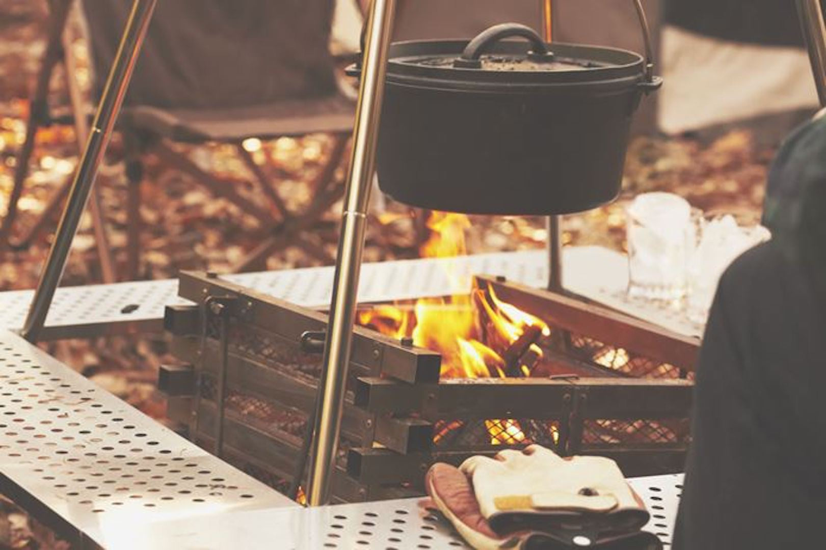 ファイヤープレイスタンド 4脚オールステンレス MT-130