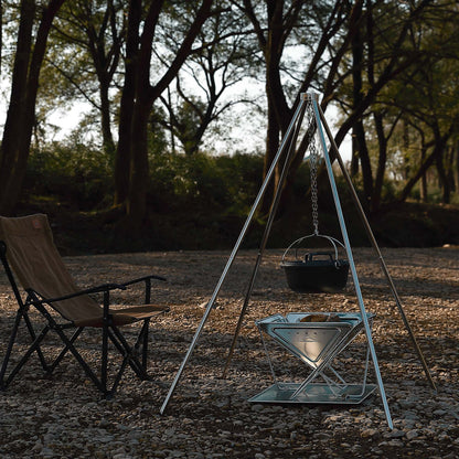 ファイヤープレイスタンド 4脚オールステンレス MT-130