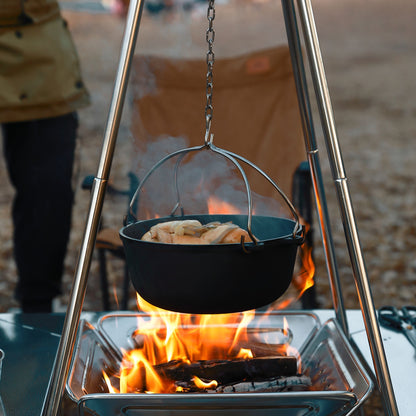 ファイヤープレイスタンド 4脚オールステンレス MT-130