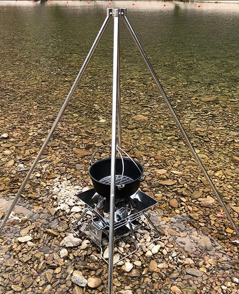 ファイヤープレイスタンド 4脚オールステンレス MT-130