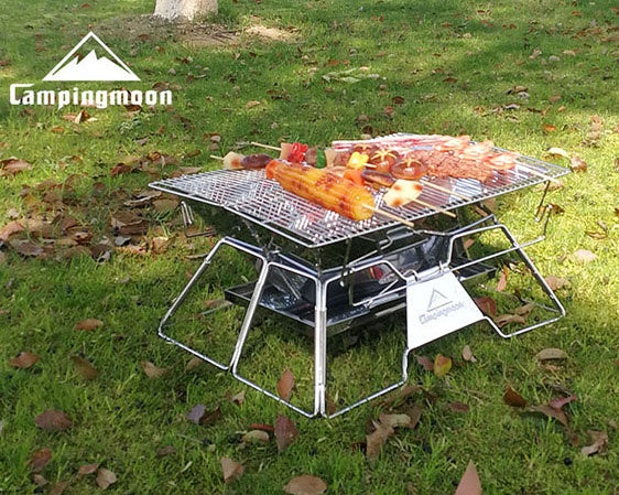 キャンピングムーン　焚き火バーベキュー台　MT-3 Campingmoon 焚き火台グリル MT-3 – 2段階高さ調整 – camping moon
