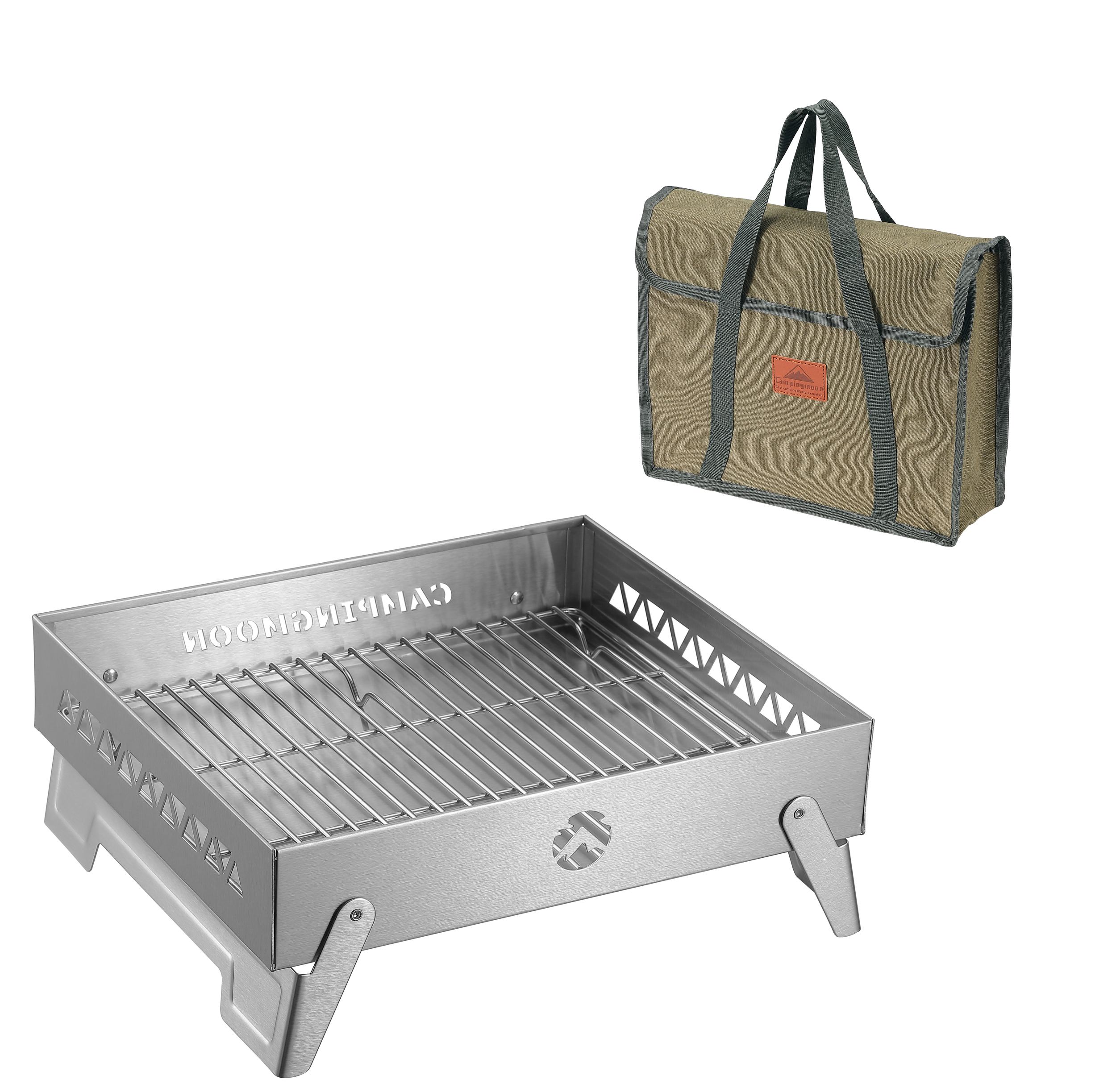 Campingmoon 焚き火ベーススタンド MT-6-LT – ロストル・収納ケース付