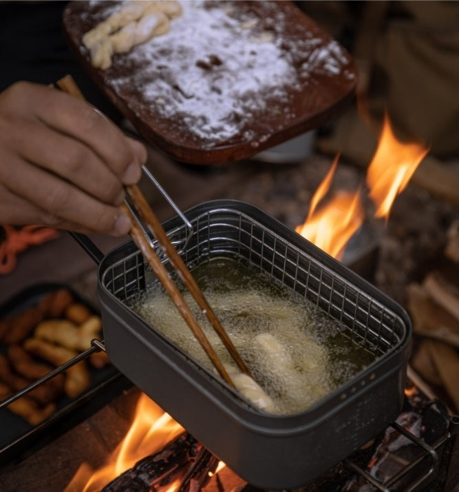 Campingmoon メスティンラージ用フライバスケット S-1218 – 揚げ物・湯