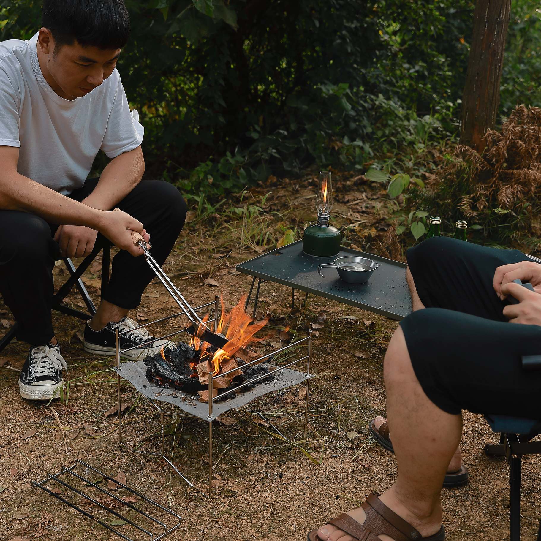 Campingmoon 焚き火台 ソログリル SOLO-202 – 高さ2段階調整 – camping