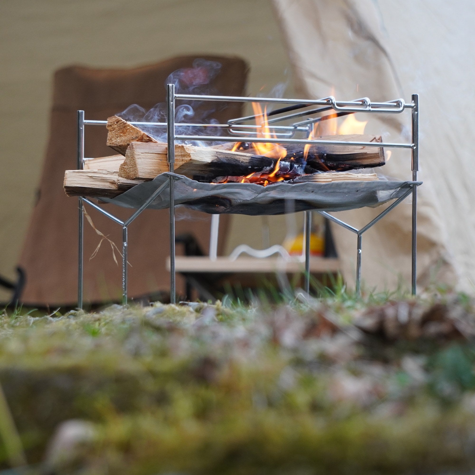 Campingmoon 焚き火台 SOLO-303 – 高さ2段階調整・A3サイズ – camping moon