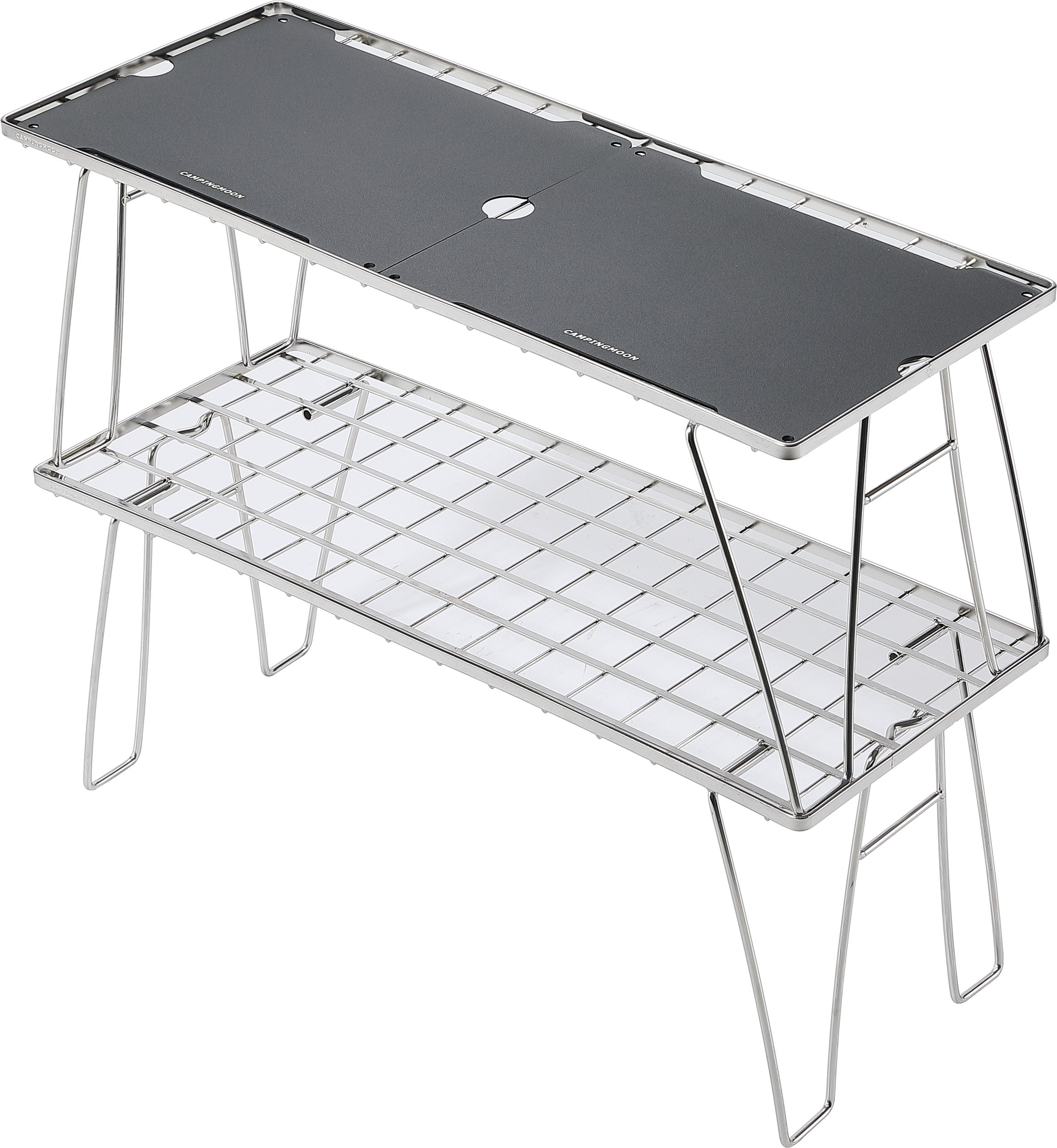 Campingmoon ミニマルラック用ハーフ天板 T-2258-2P – アルミ製2枚組
