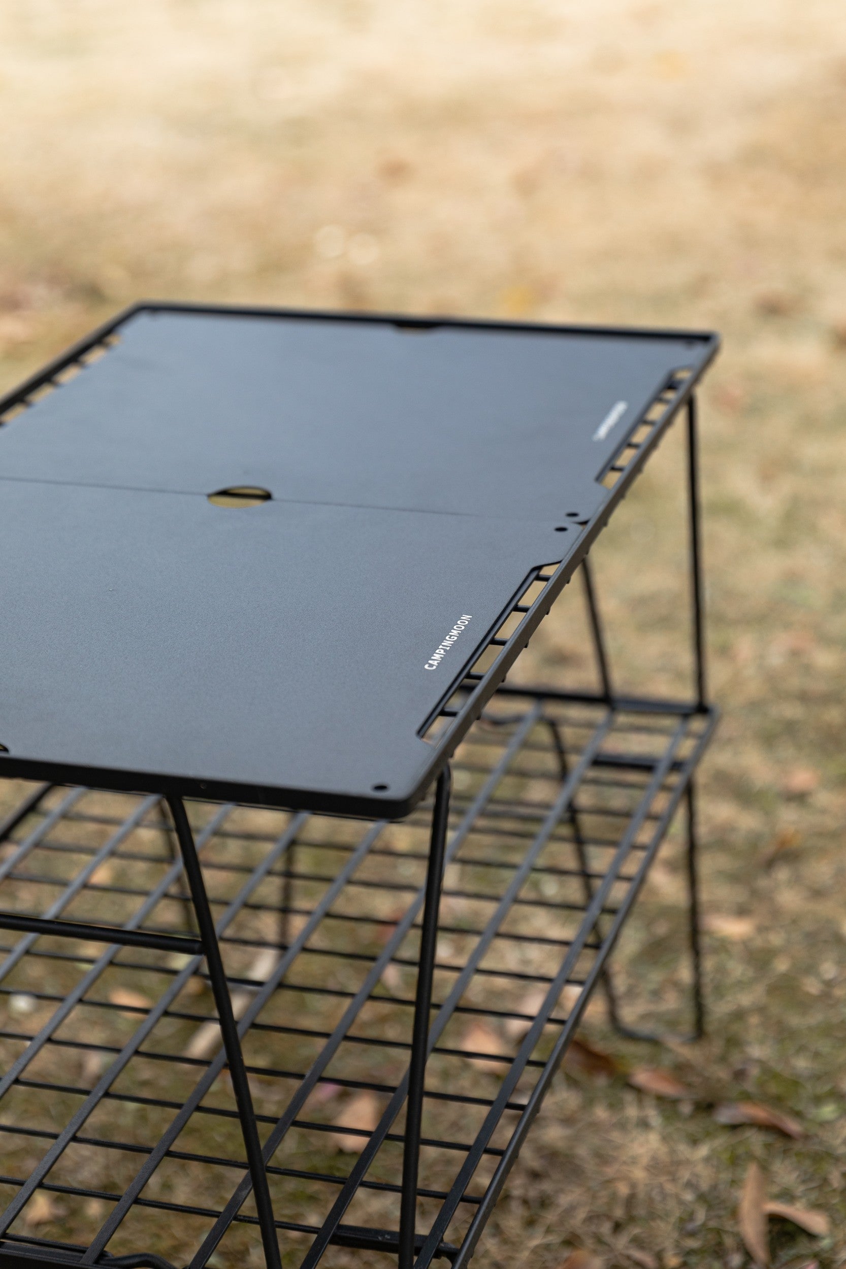 フィールドラック用ハーフ天板 アルミブラック仕上げ T-2358-2P