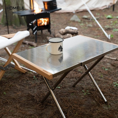 Campingmoon 焚き火テーブル T-370 – 耐熱ステンレス天板 – camping moon