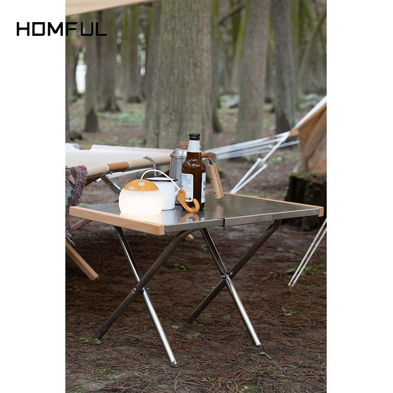 Campingmoon 焚き火テーブル T-370 – 耐熱ステンレス天板 – camping moon