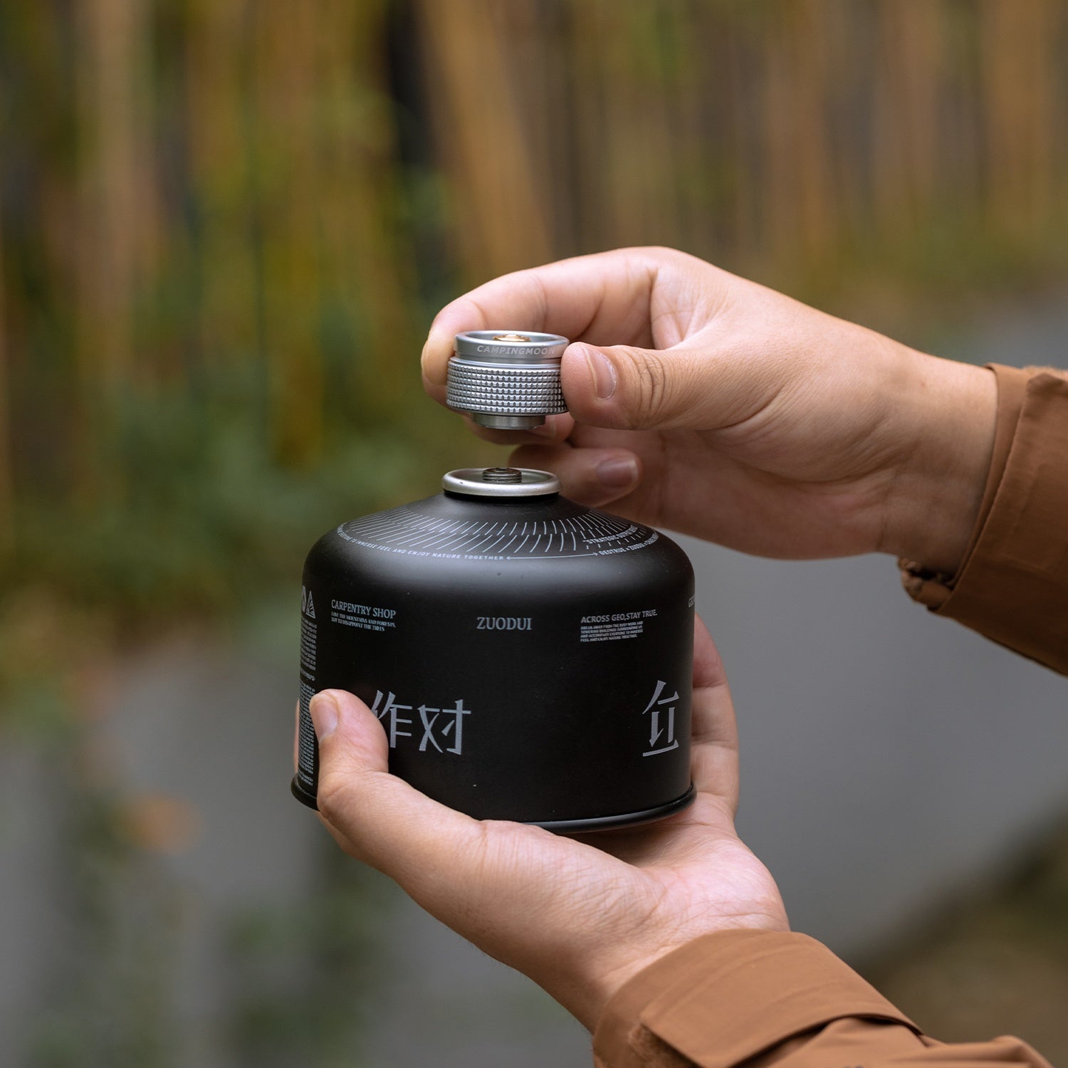 Campingmoon 変換アダプター Z08 – キャンピングガス器具でOD缶を使用